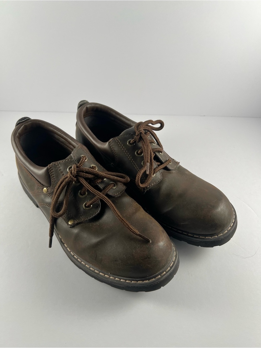 Vintage 90s Faded Glory Chunky Brown Oxfords Platform Shoes Y2K Grunge 9.5